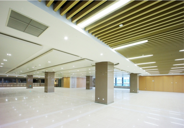 酒店大厅造型铝方通吊顶铝天花吊顶厂家陕西工厂